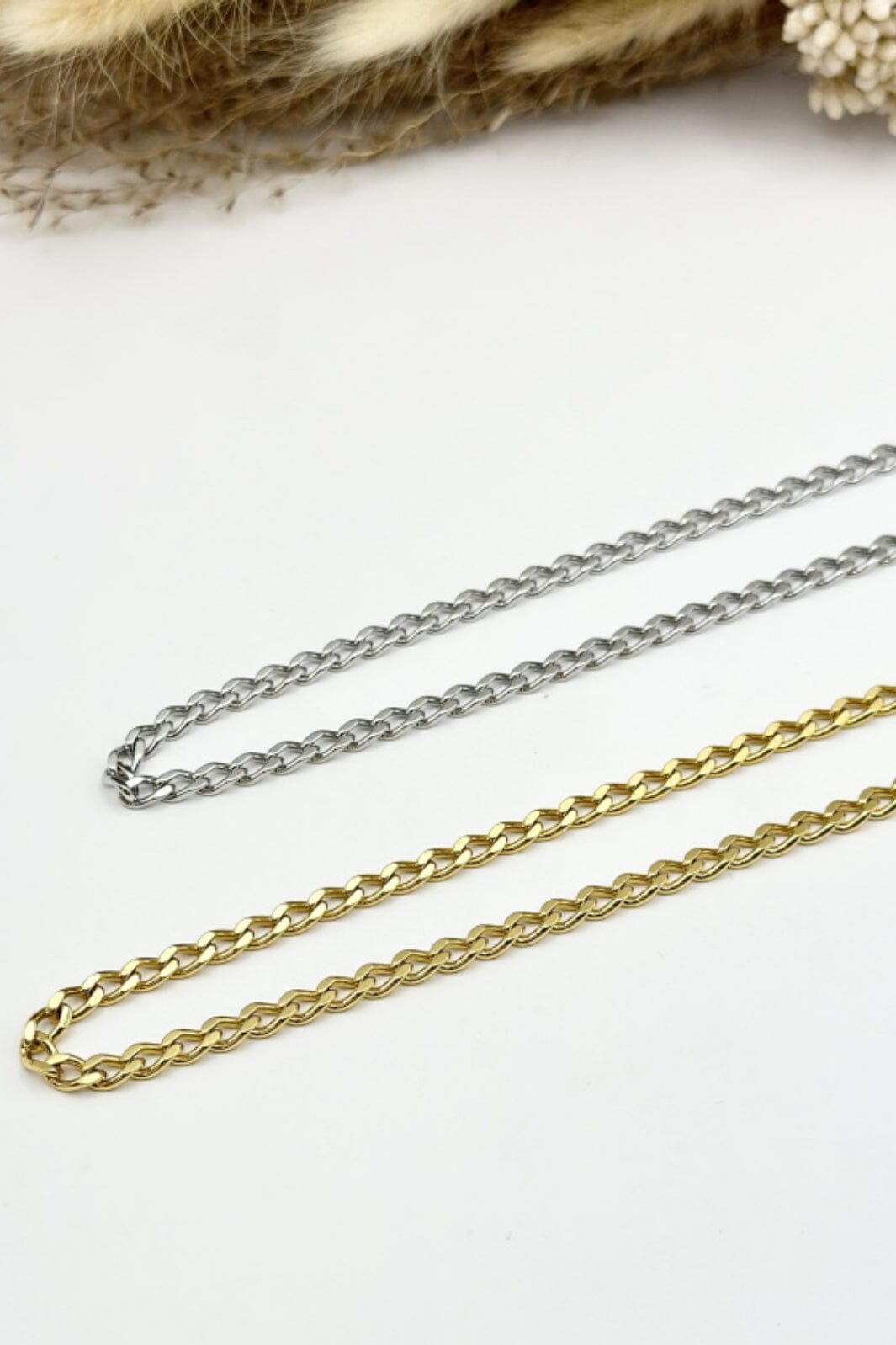 Mellow Moon - Round Palm Tree Mesh Necklace Colfigaro101 - Forgyldt Halskæder