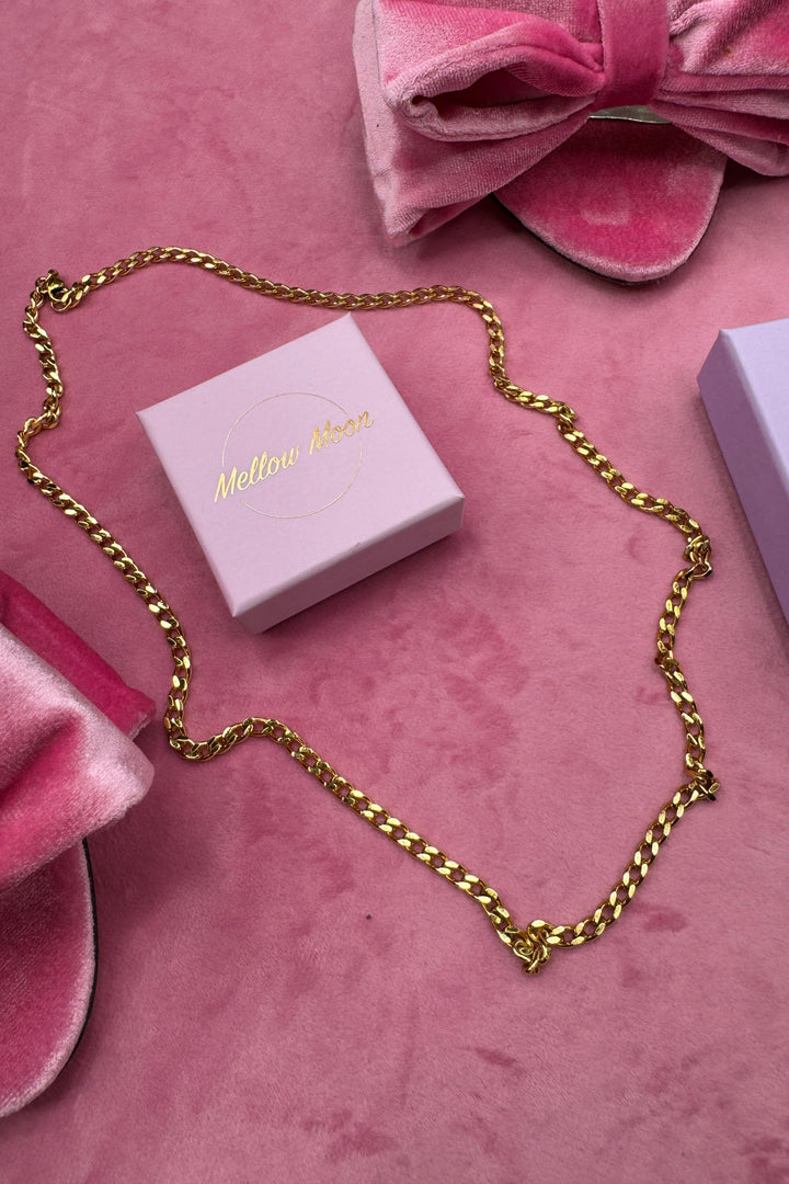 Mellow Moon - Round Palm Tree Mesh Necklace Colfigaro101 - Forgyldt Halskæder