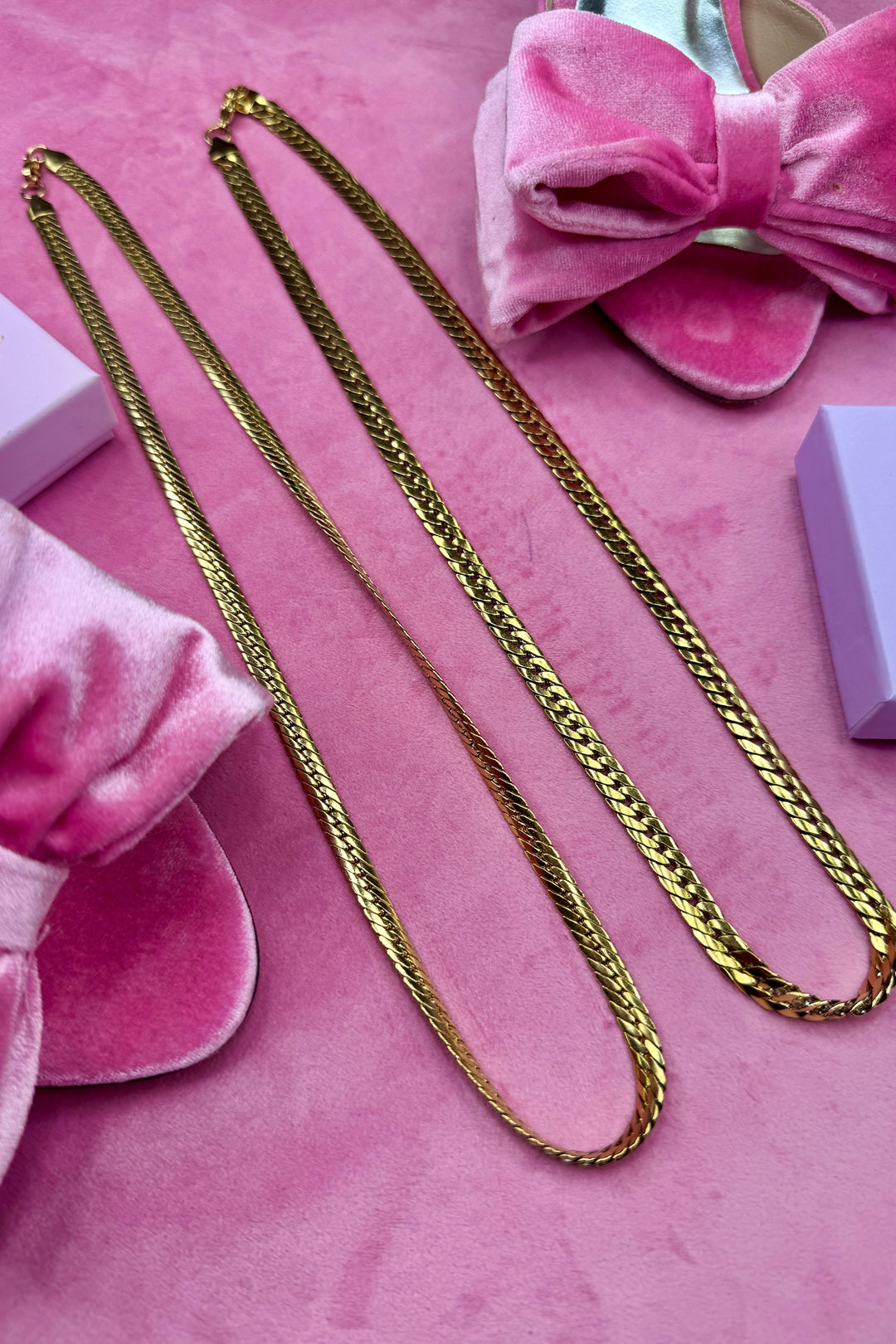 Mellow Moon - Snake Mesh Necklace Colh Serpent - Forgyldt Halskæder