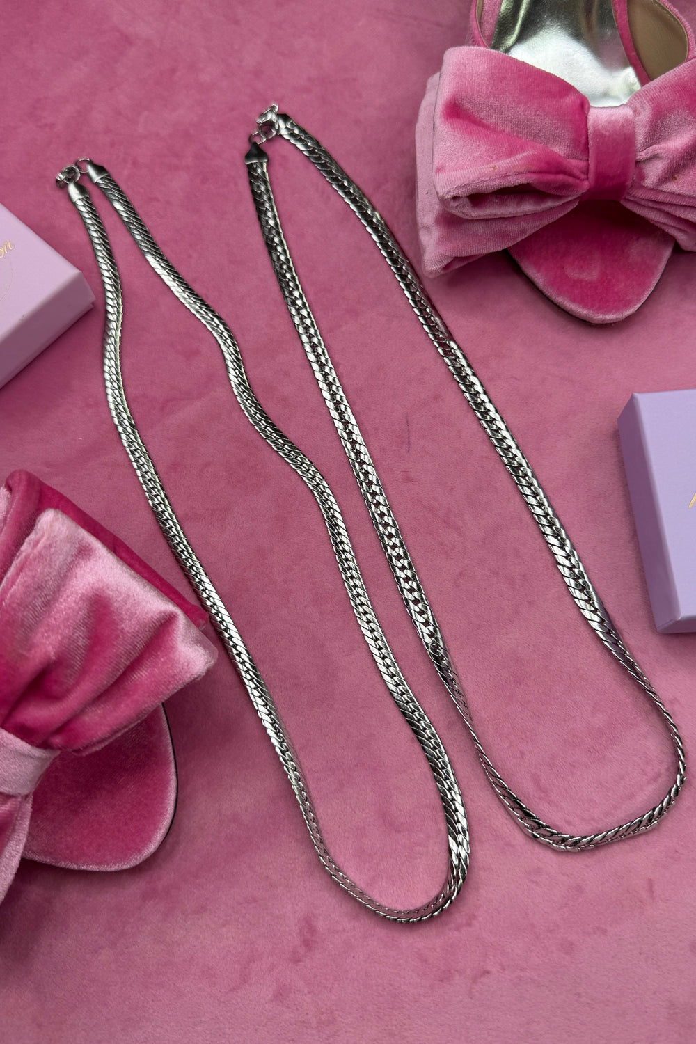 Mellow Moon - Snake Mesh Necklace Colh Serpent - Forsølvet Halskæder