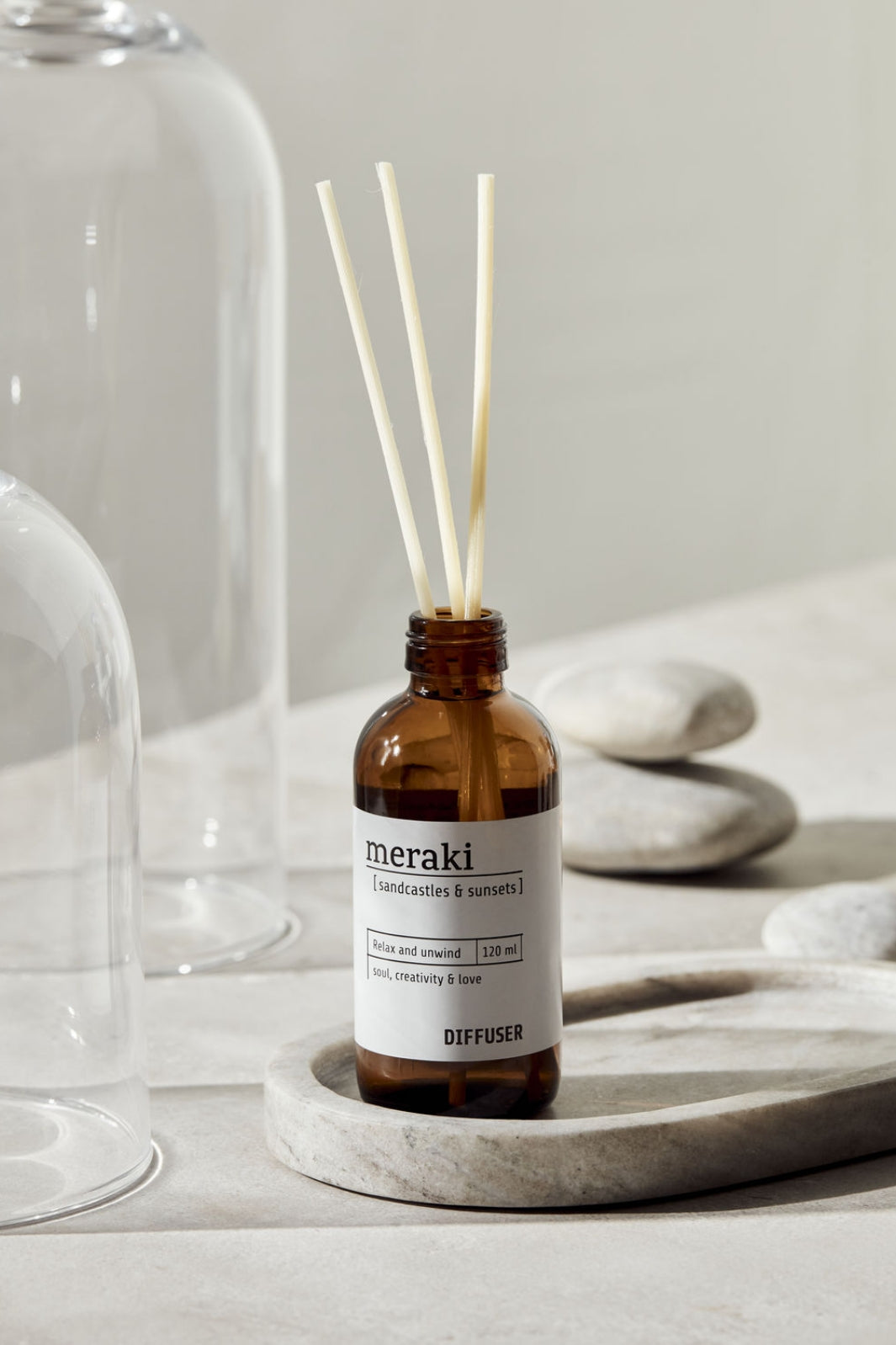 Meraki - Duftfrisker m. 7 pinde Sandcastles & Solnedgange - 120 ml Duftfrisker