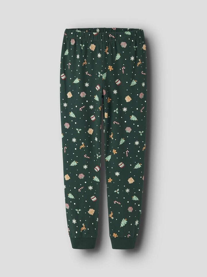 Name It - Nknvismas Ls Nightset - 4918935 Botanical Garden Xmas Aop Nattøj
