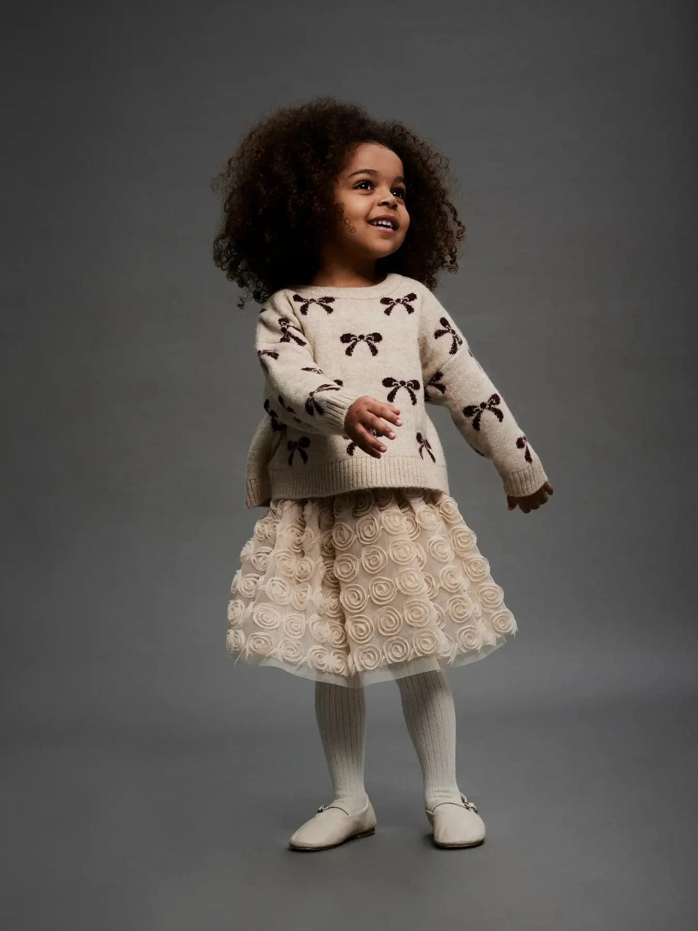 Name It - Nmfsenya Ls Knit - 4889692 Cement Strikbluser