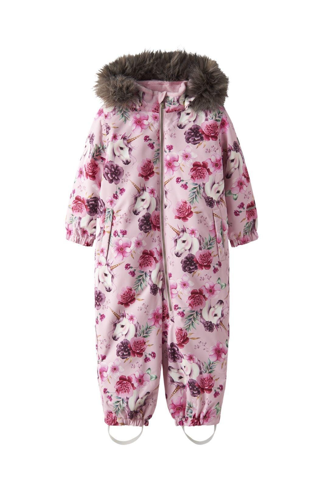 Name It - Nmfsnow10 Suit - 4874995 Parfait Pink Floral Unicorn Heldragter