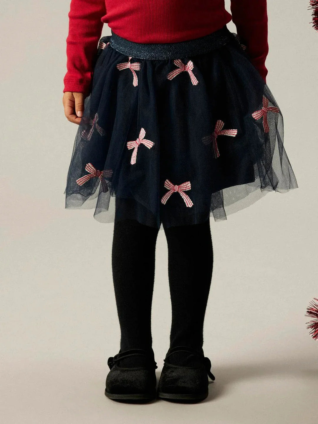 Name It - Nmfveross Tulle Skirt - 4930110 Navy Blazer Christmas Bow Nederdele