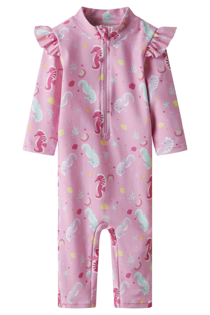 Name It - Nmfzila 3/4 Uv Swimsuit - 4686027 Pink Frosting Badedragter