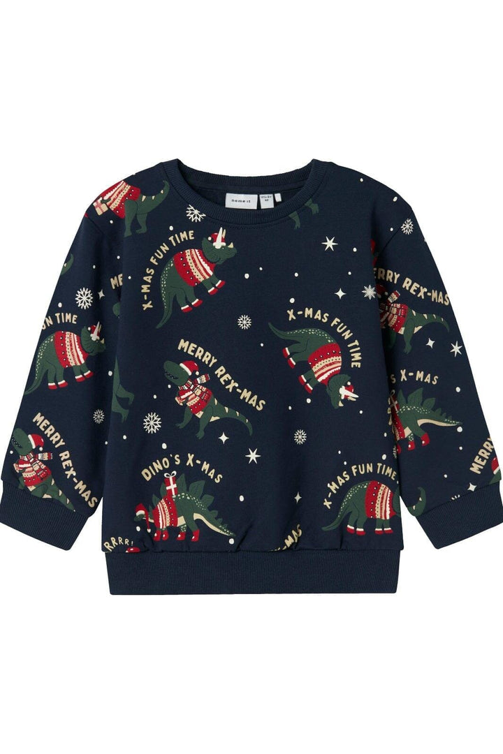 Name It - Nmmroka Ls Nreg Sweat Box - 4845821 Navy Blazer Sweatshirts