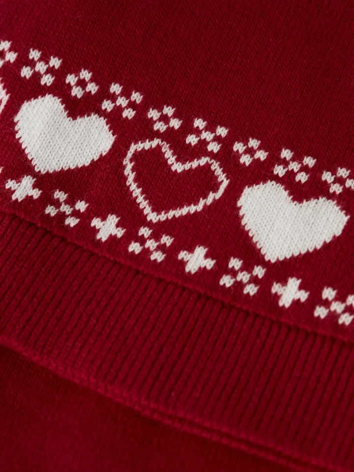 Name It - Nmnrismas Knit Hat - 4913638 Jester Red Hearts Huer