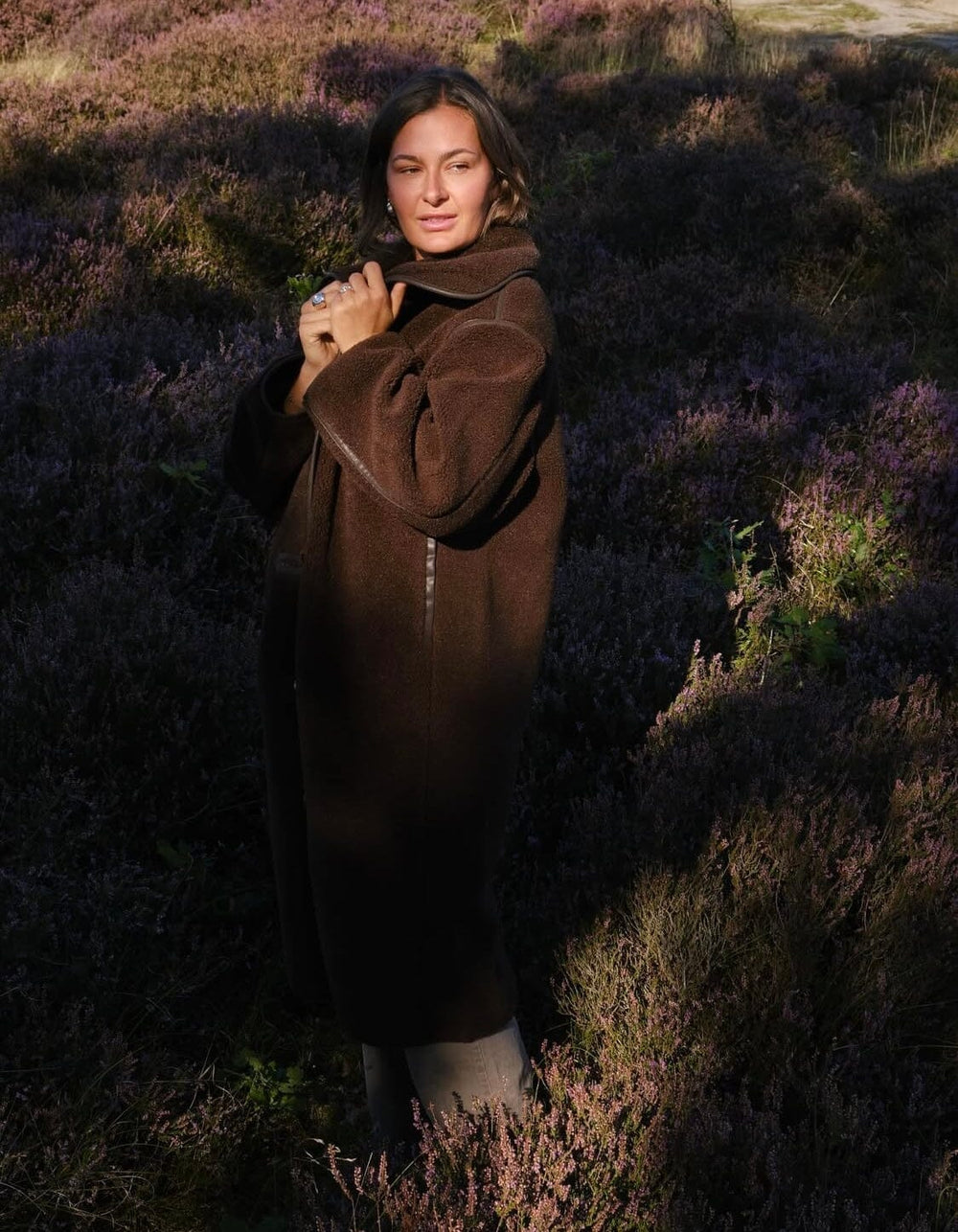 Neo Noir - Carmen Teddy Coat 164852 - 676 - Dark Brown Jakker