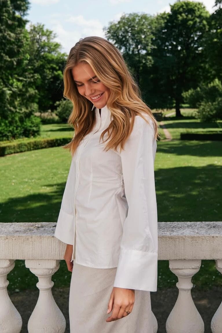 Neo Noir - Caroli Poplin Shirt 165894 - 120 - White Skjorter