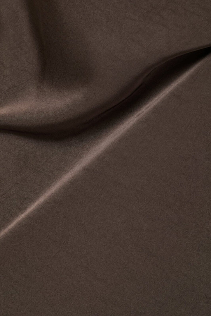 Neo Noir - Celinie Heavy Sateen Dress 165621 - 676 - Dark Brown