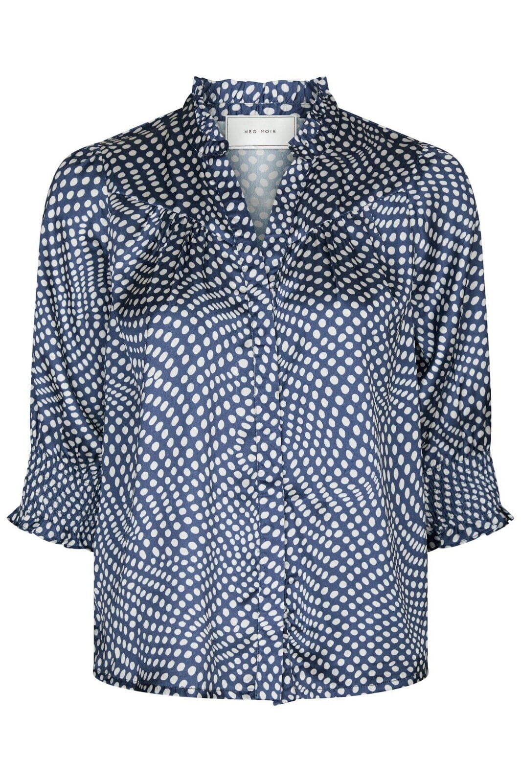 Neo Noir - Diana Vibrant Dot Blouse 163423 - 141 - Navy