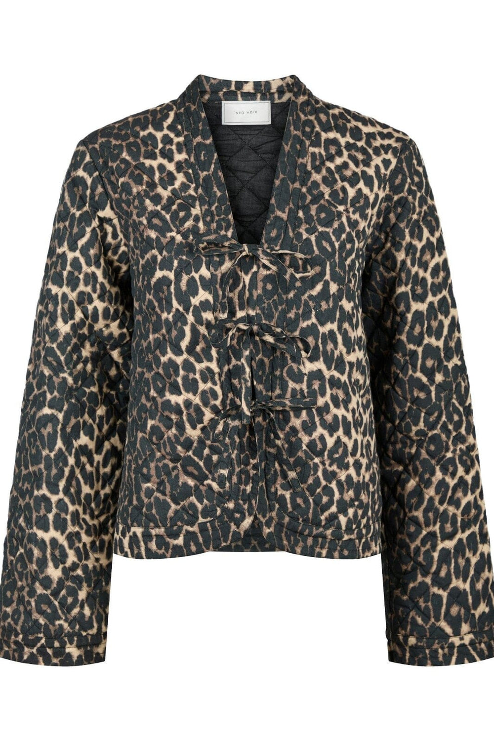 Neo Noir - Dubbie Leo Quilt Jacket - Leopard Jakker