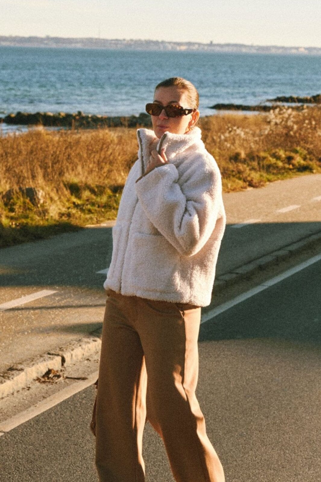 Neo Noir - Effa Teddy Jacket 164602 - 124 - Ivory Jakker