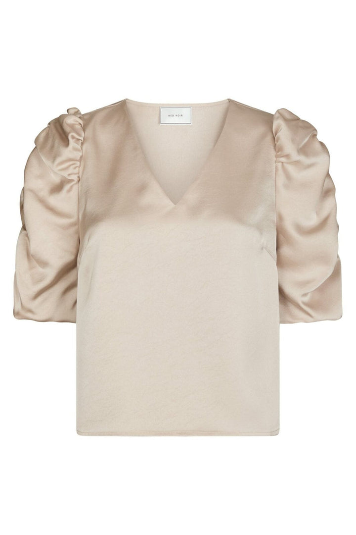 Neo Noir - Elba Heavy Sateen Blouse 165799 - 720 - Champagne