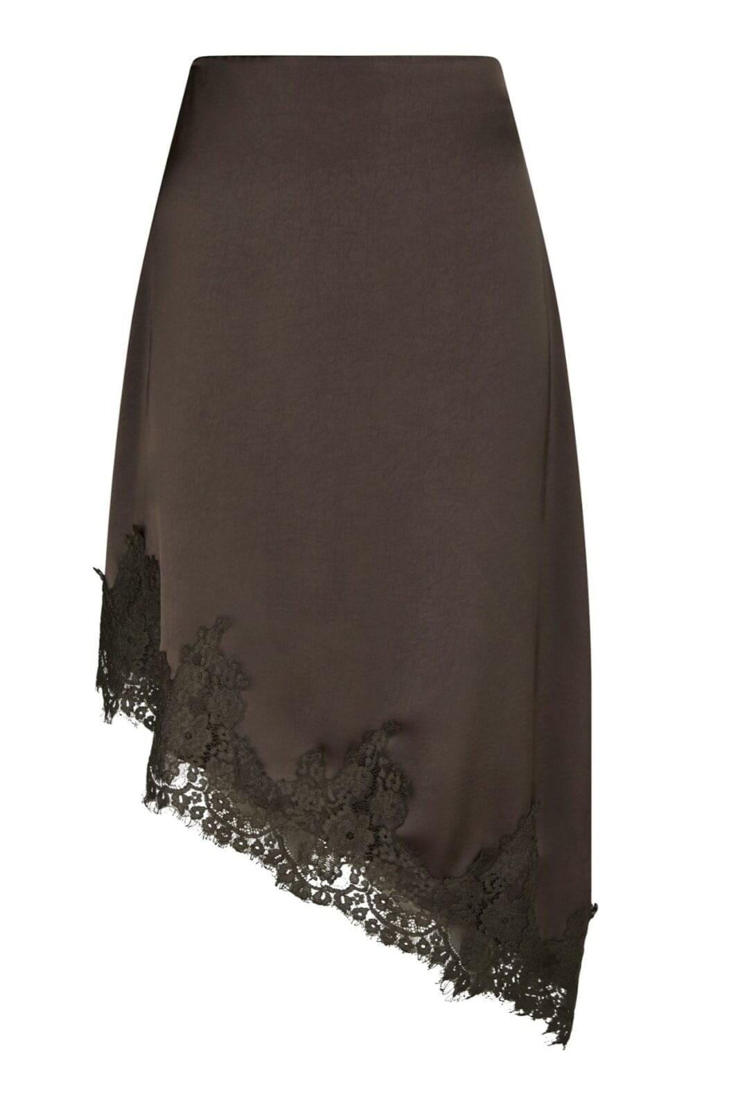 Neo Noir - Fiora Lace Skirt 167417 - 676 - Dark Brown Nederdele