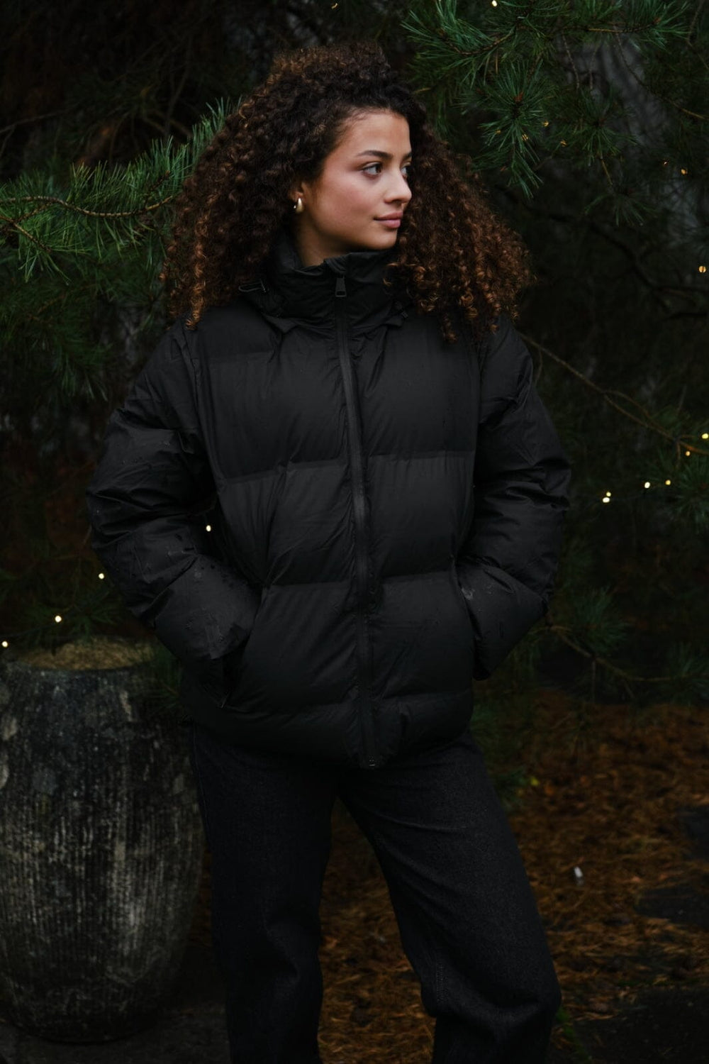 Neo Noir - Fox C Puffer Jacket - Black Jakker