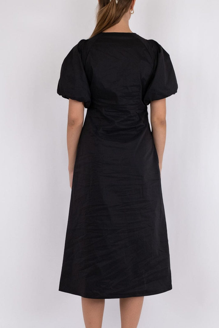 Neo Noir - Illana Poplin Dress - Black Kjoler