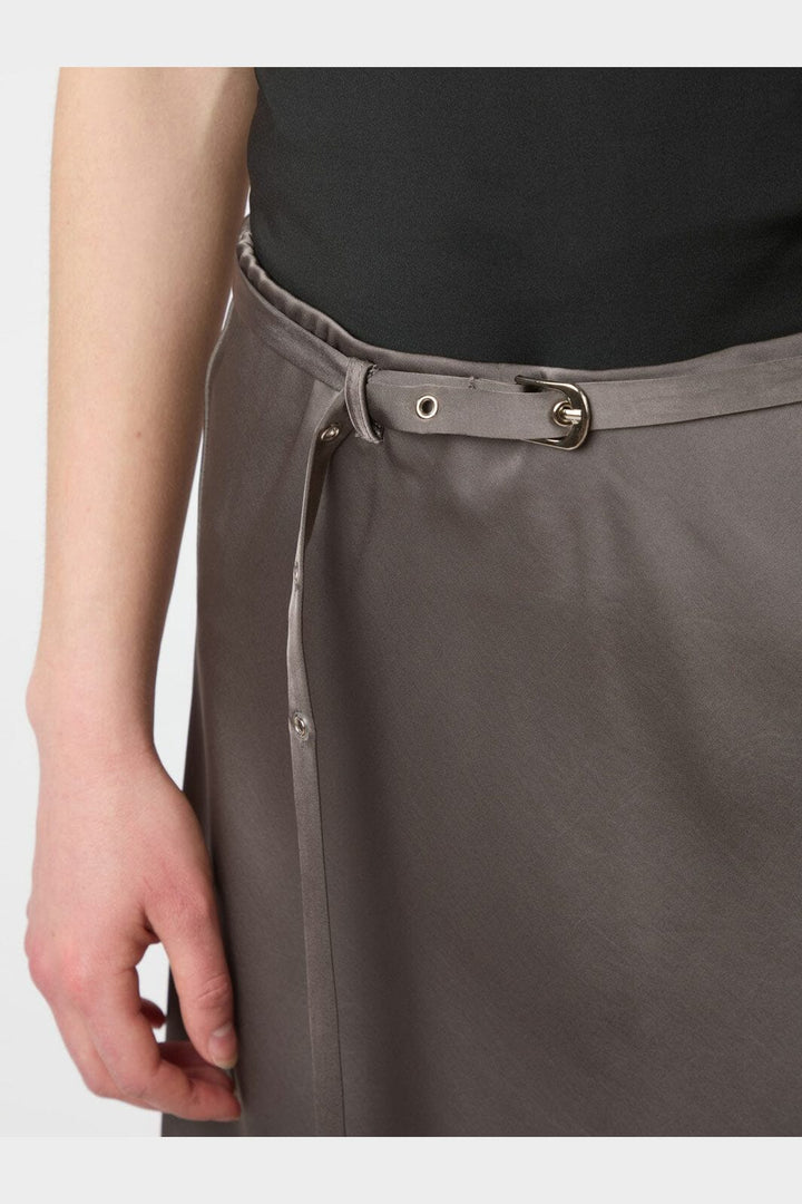 Neo Noir - Innell Heavy Sateen Skirt 165932 - 189 - Warm Grey
