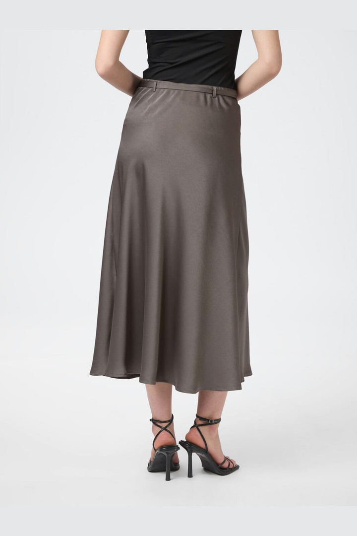 Neo Noir - Innell Heavy Sateen Skirt 165932 - 189 - Warm Grey