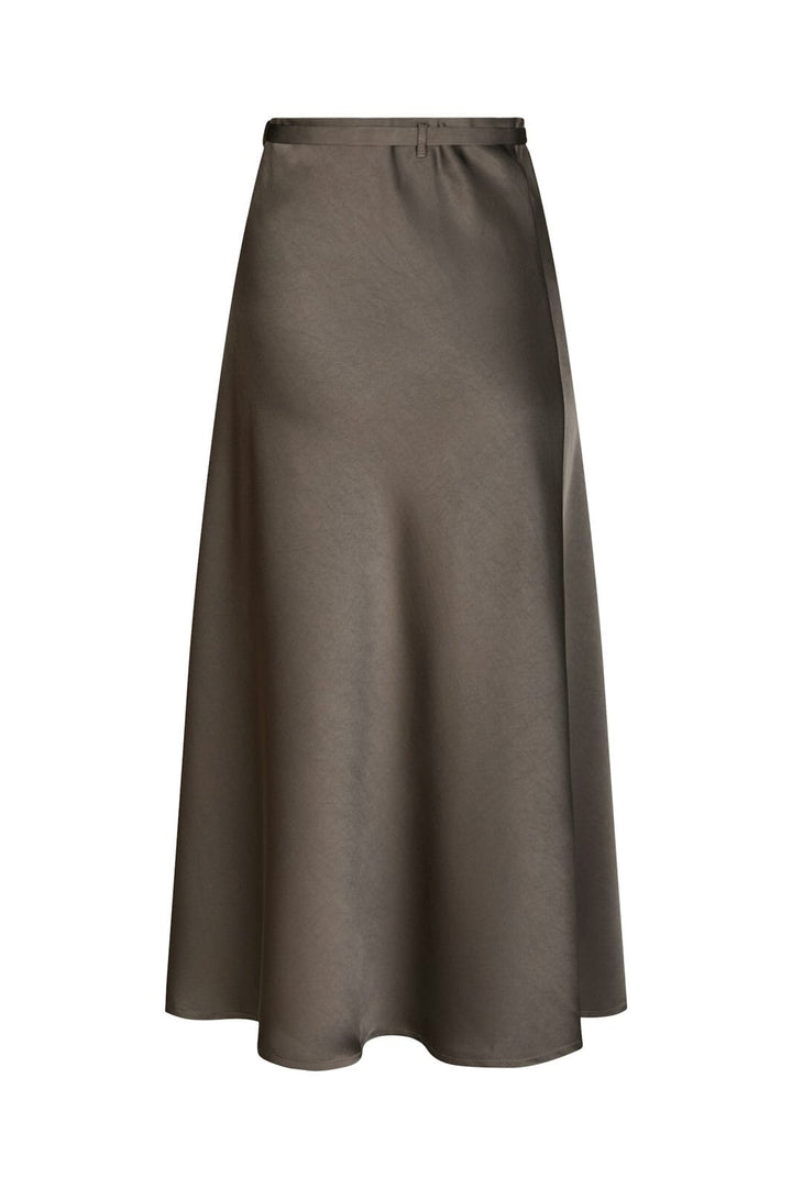 Neo Noir - Innell Heavy Sateen Skirt 165932 - 189 - Warm Grey