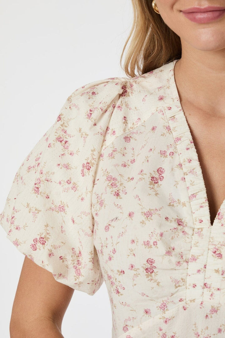 Neo Noir - Irina Print Blouse 165967 - 630 - Dusty Rose