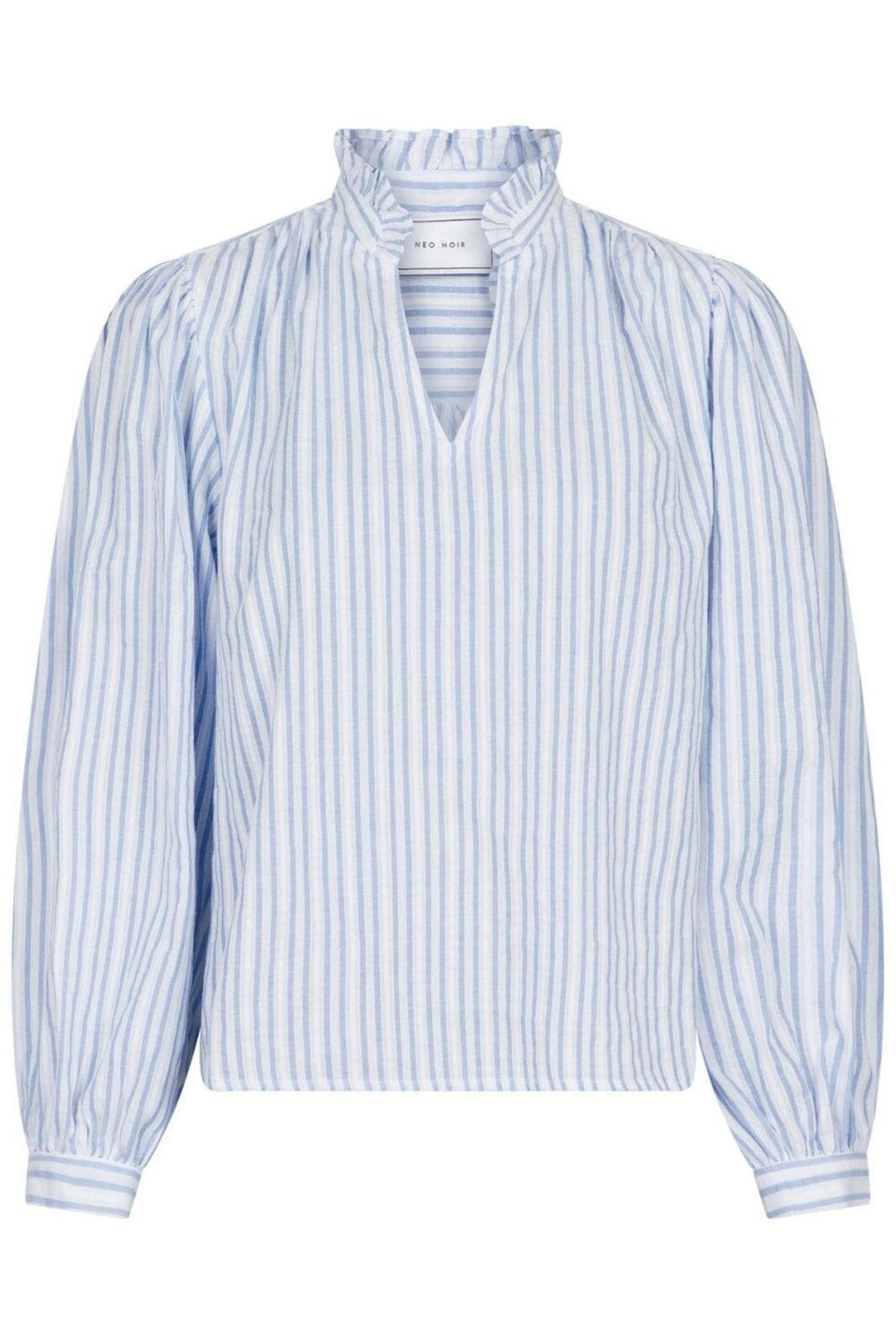 Neo Noir - Johanne Stripe Blouse - Light Blue Bluser