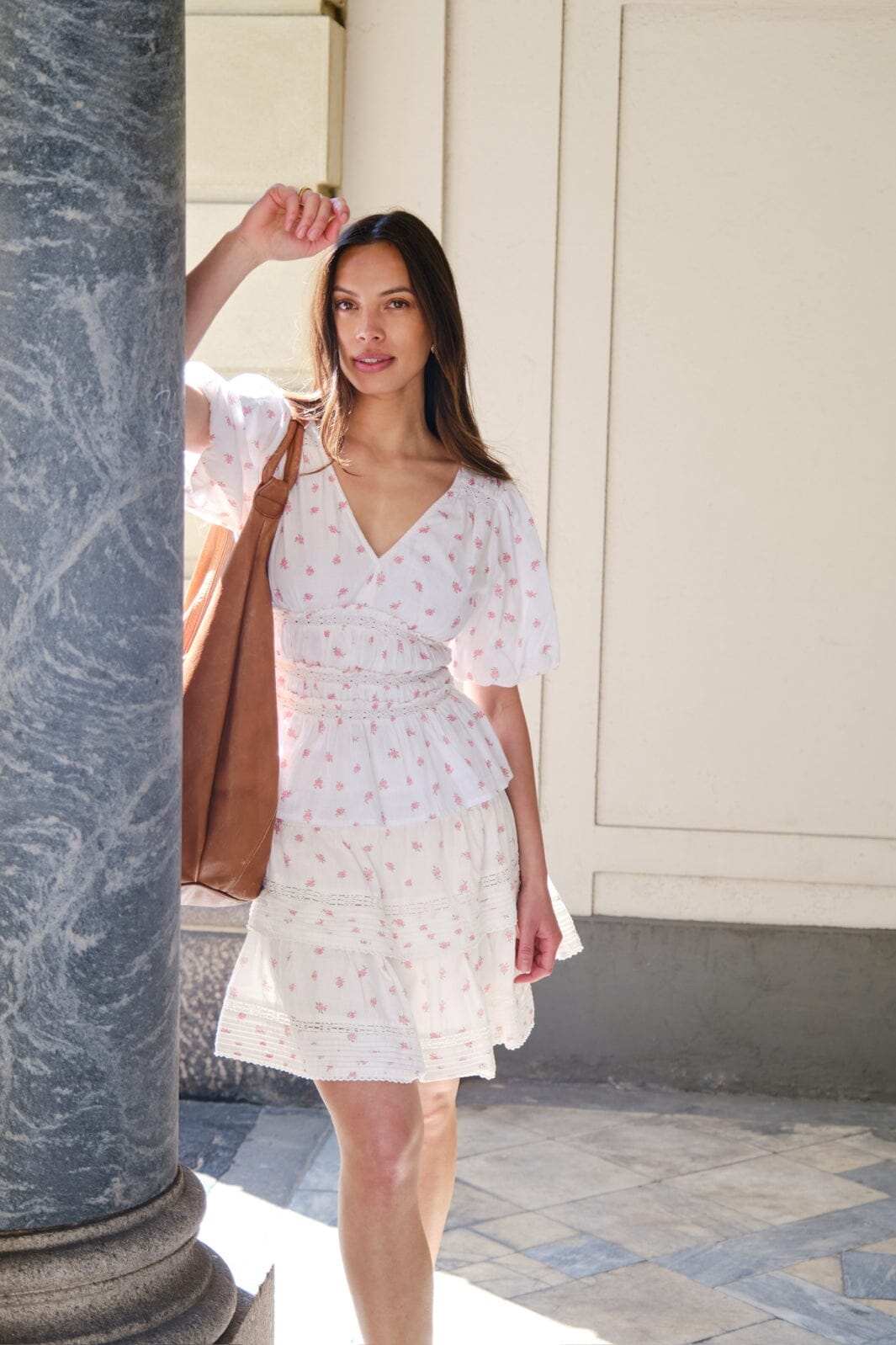 Neo Noir - Kenia Fleurie Skirt 165292 - 165 - Rose Nederdele