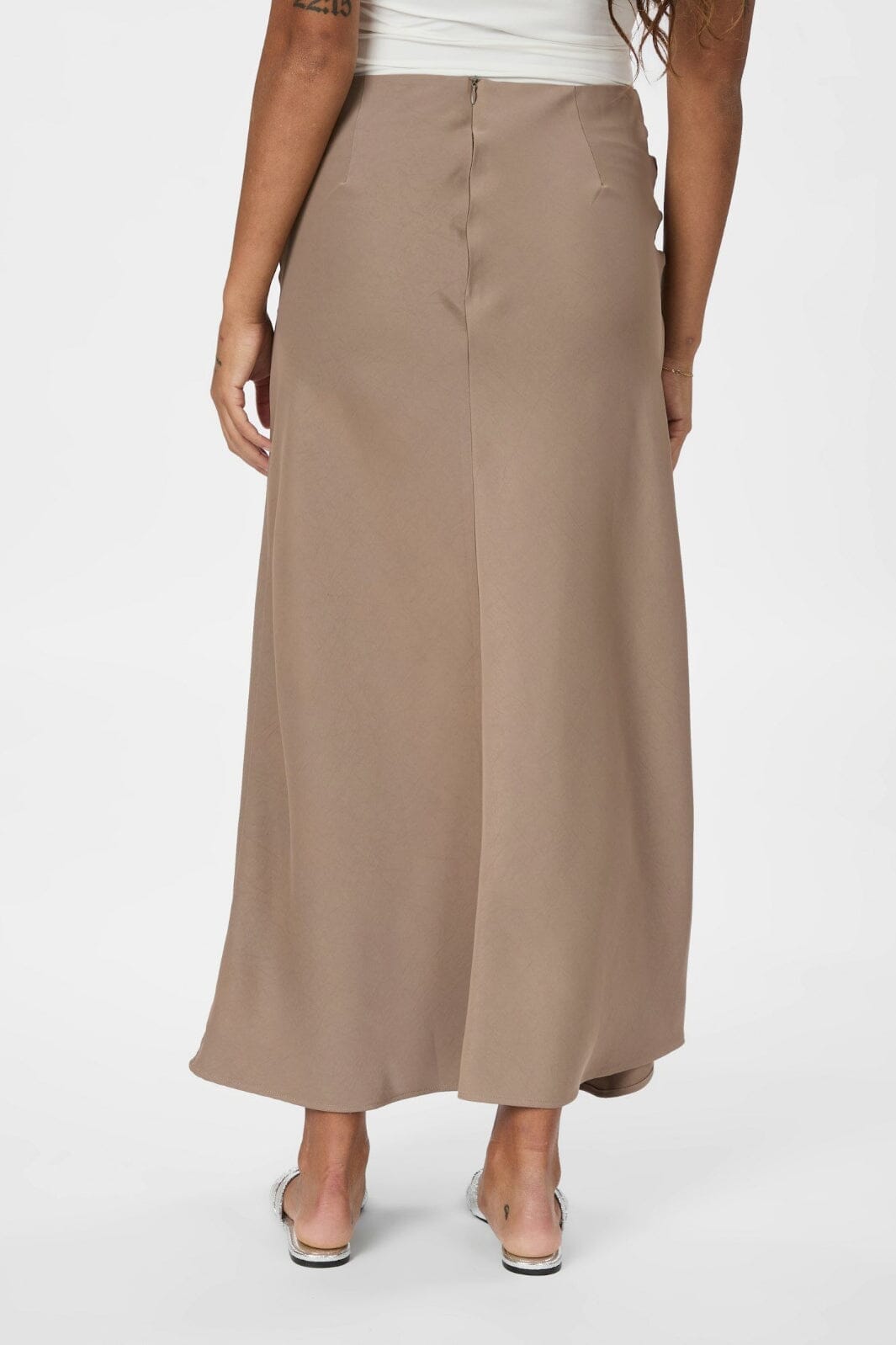 Neo Noir - Kit Dull Sateen Skirt 165565 - 811 - Dark Taupe