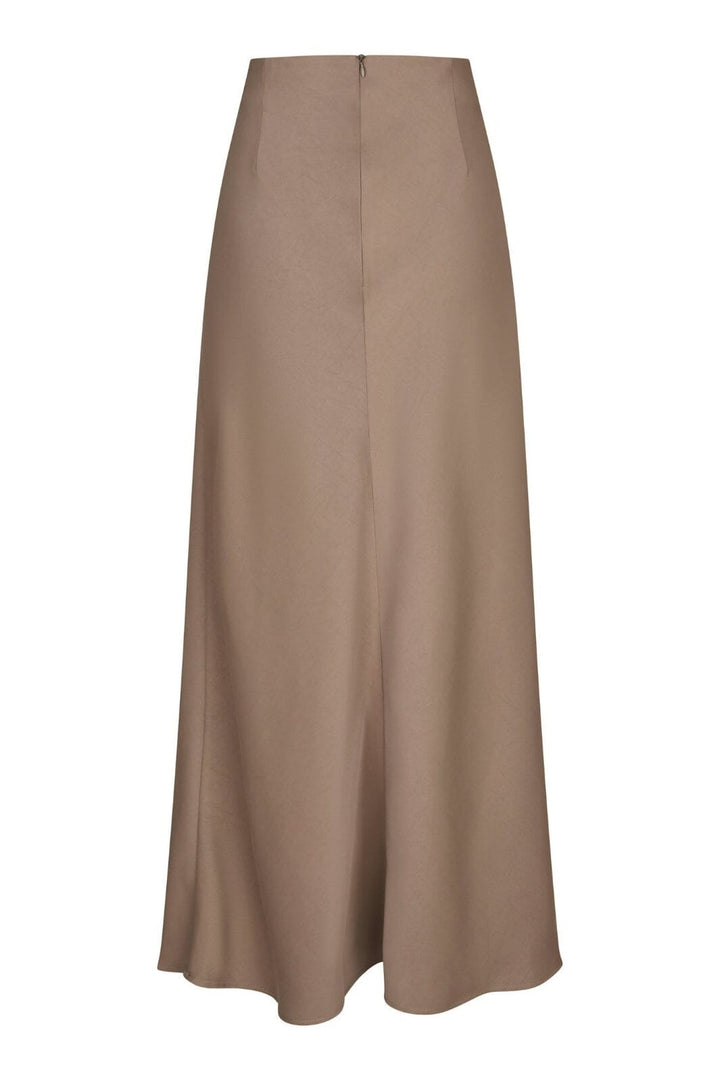 Neo Noir - Kit Dull Sateen Skirt 165565 - 811 - Dark Taupe