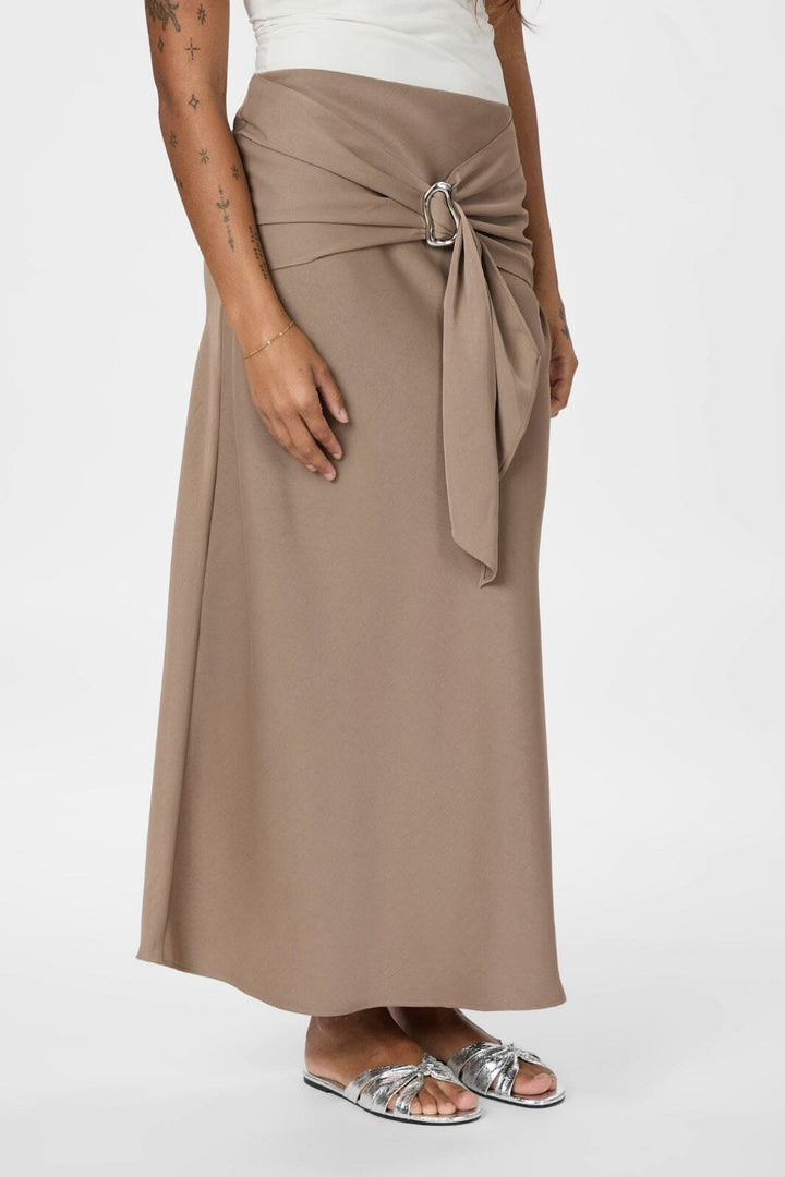Neo Noir - Kit Dull Sateen Skirt 165565 - 811 - Dark Taupe