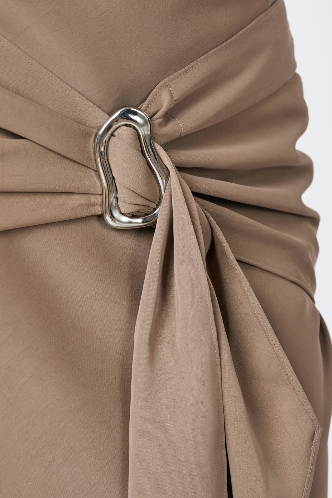 Neo Noir - Kit Dull Sateen Skirt 165565 - 811 - Dark Taupe