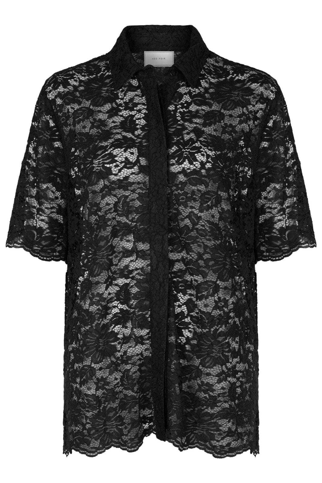 Neo Noir - Lamari Lace Shirt 164280 - Black Skjorter