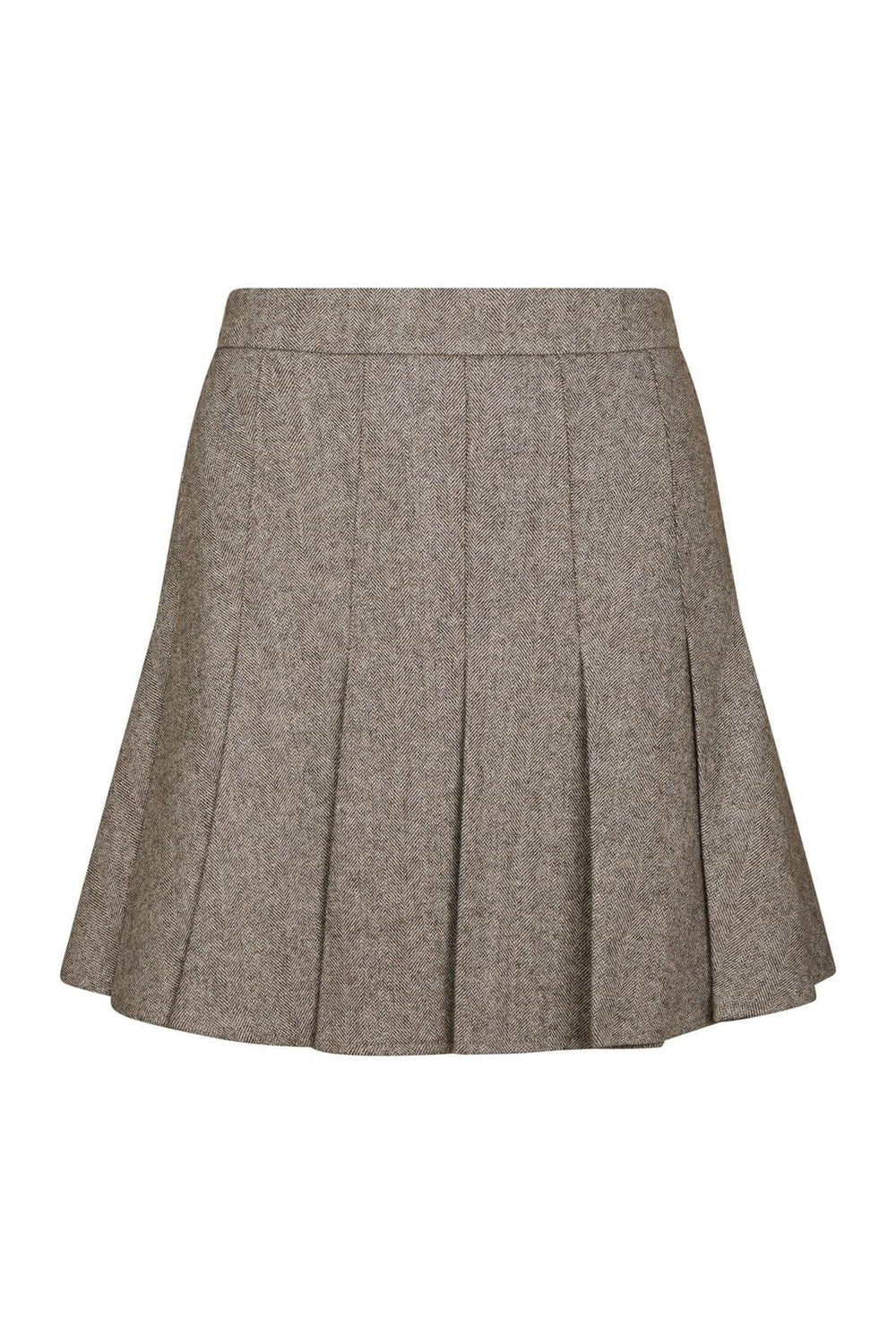 Neo Noir - Laurina Herringbone Skirt 165879 - 306 - Dusty Brown