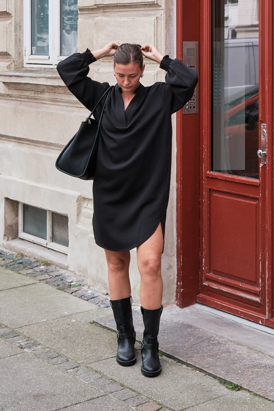 Neo Noir - Lexia Crepe Dress - Black Kjoler