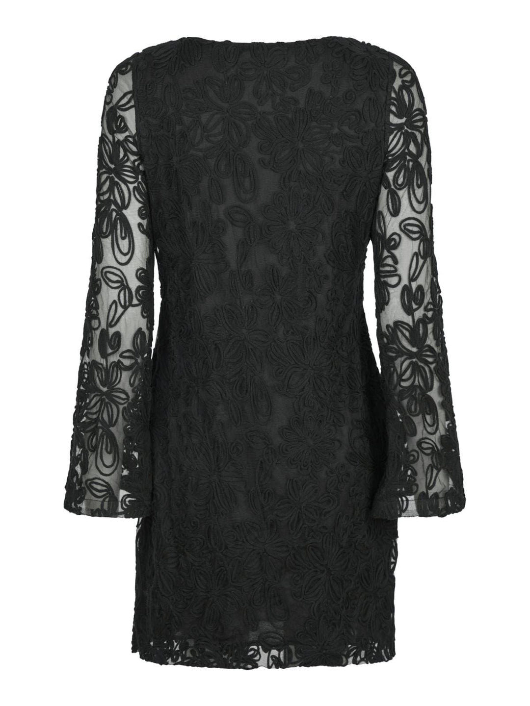 Neo Noir - Luni Mesh Flower Dress - Black Kjoler