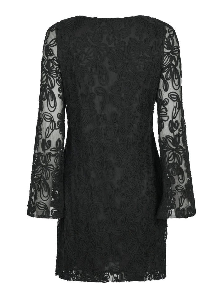 Neo Noir - Luni Mesh Flower Dress - Black Kjoler