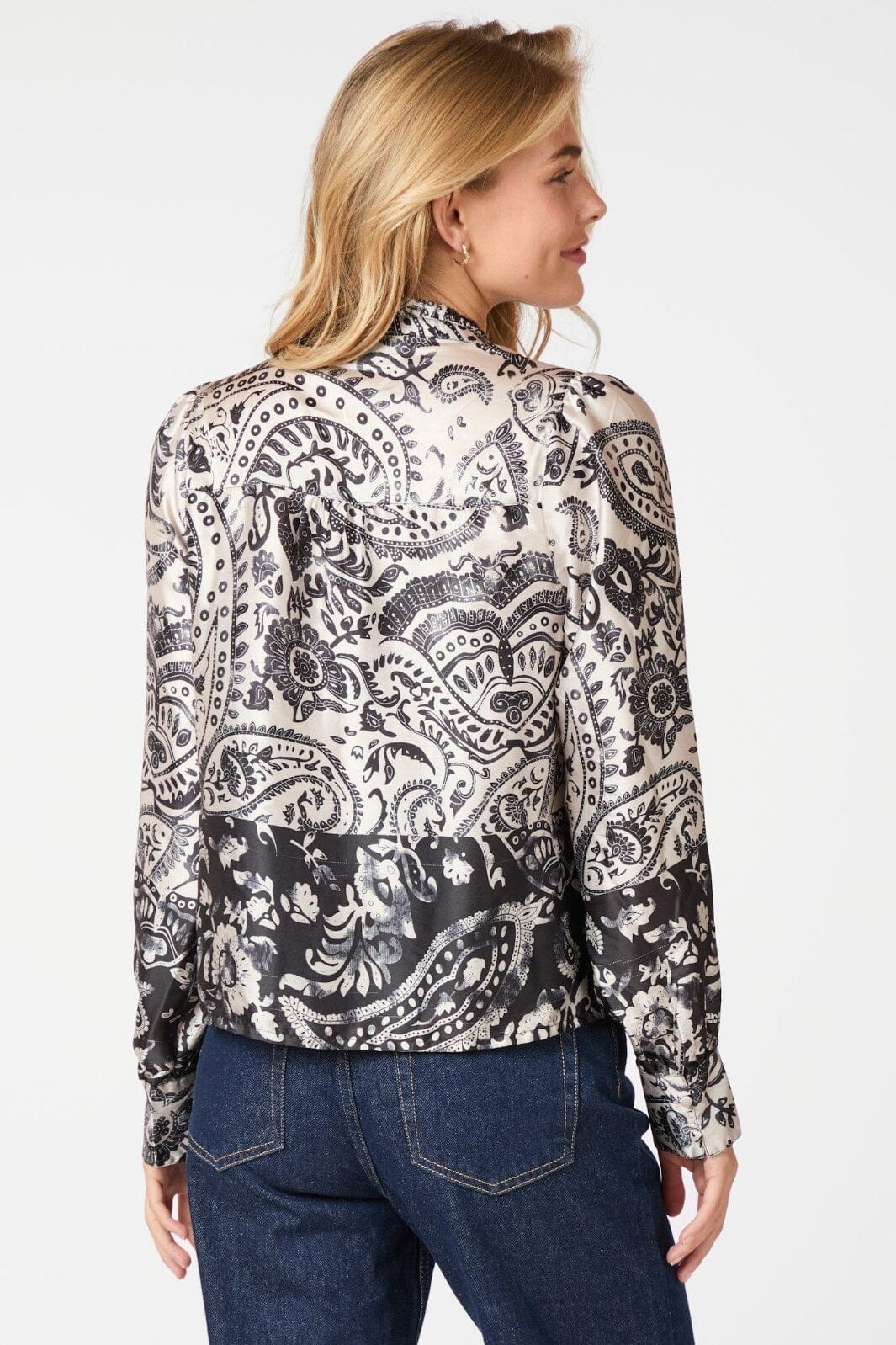 Neo Noir - Massima Deco Paisley Blouse 164308 - Creme Bluser