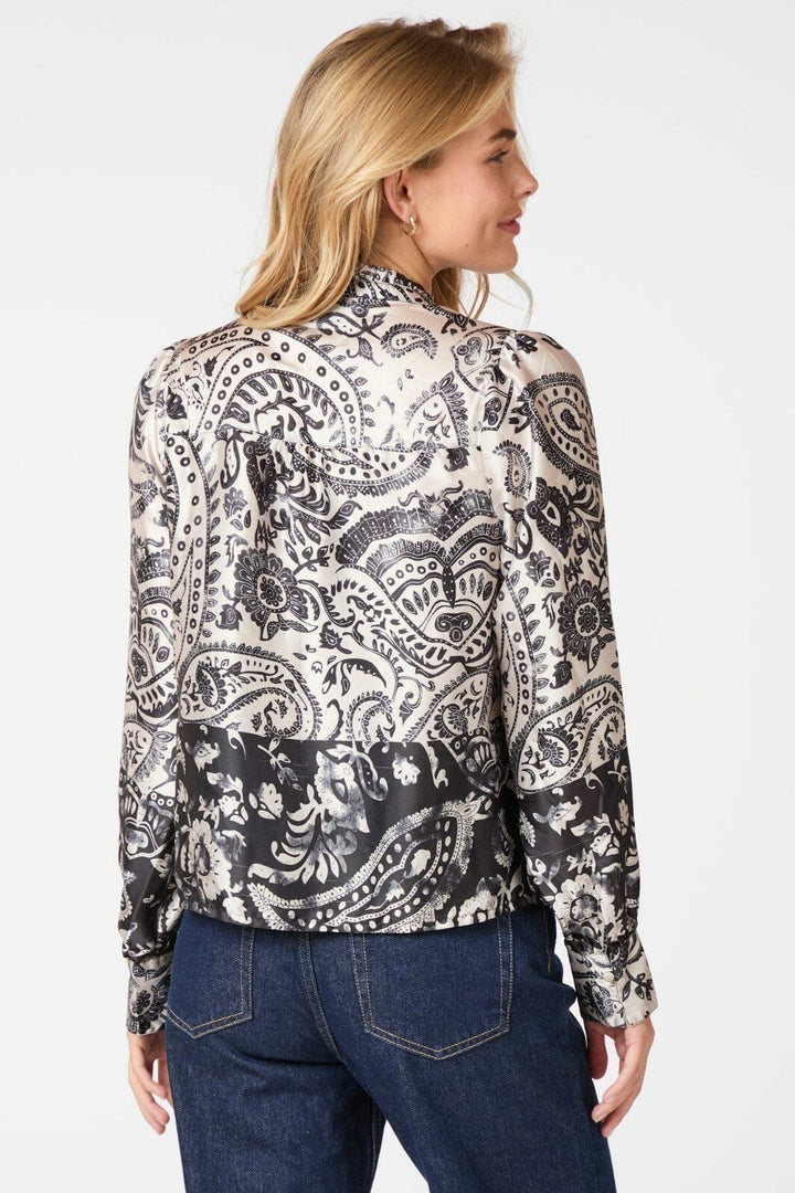 Neo Noir - Massima Deco Paisley Blouse 164308 - Creme Bluser