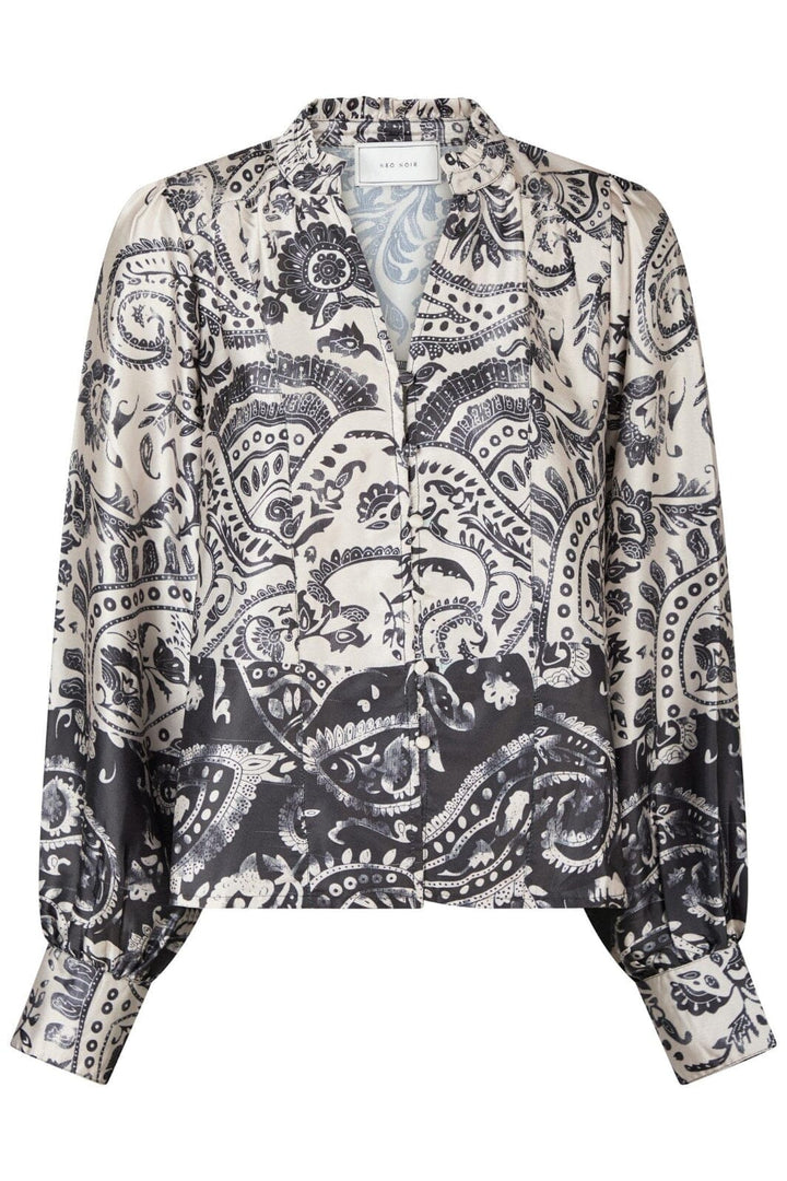 Neo Noir - Massima Deco Paisley Blouse 164308 - Creme Bluser