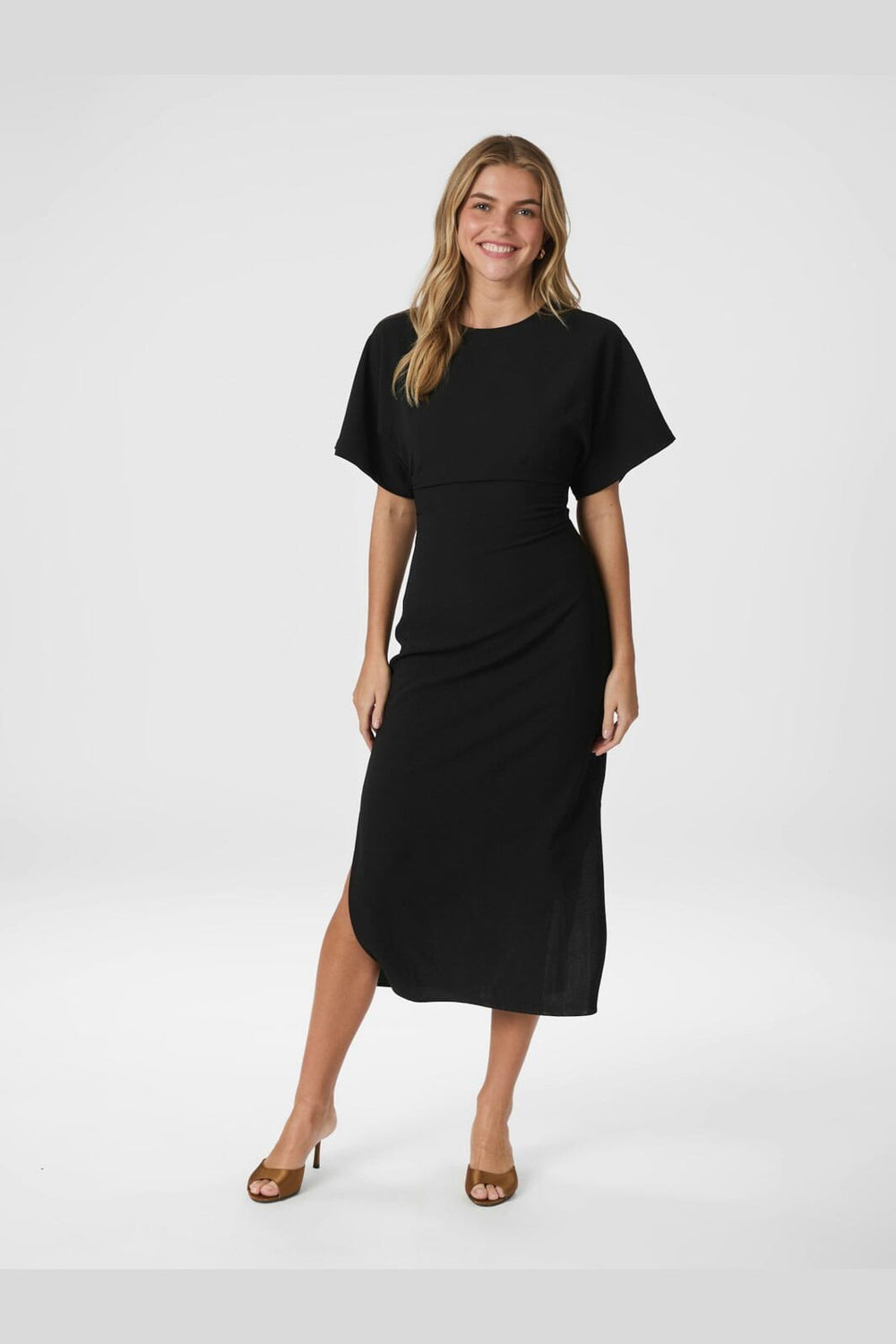 Neo Noir - Miloine Drape Dress 166132 - 100 - Black