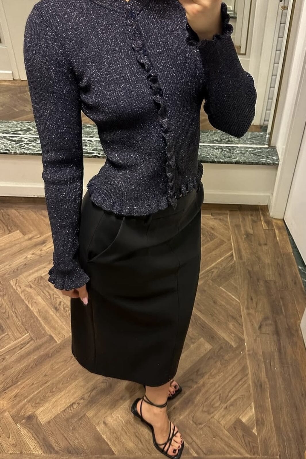 Neo Noir - Nettie Faux Leather Skirt 164502 - 100 - Black Nederdele