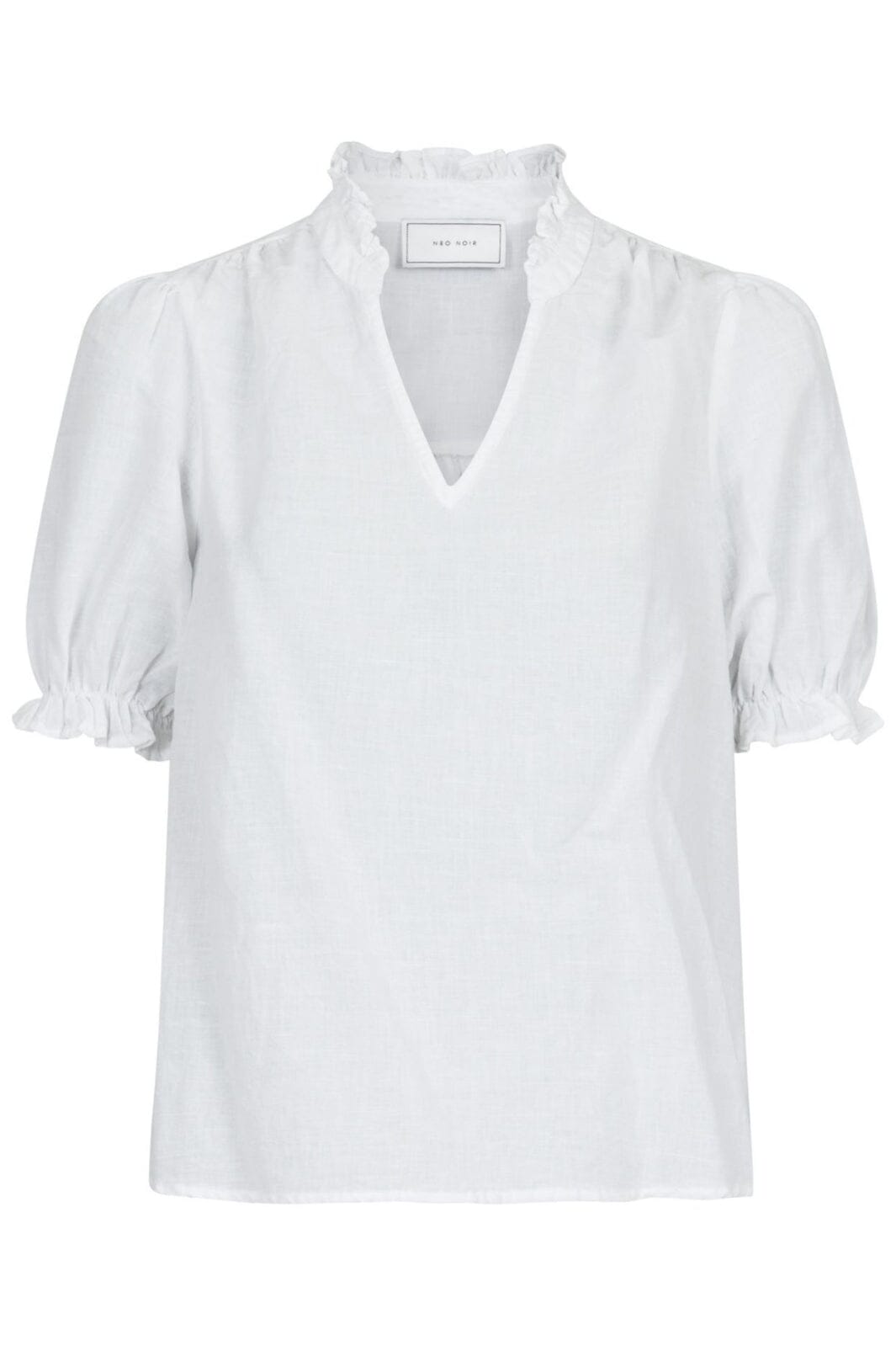 Neo Noir - Odesa Linen Blouse - White Bluser