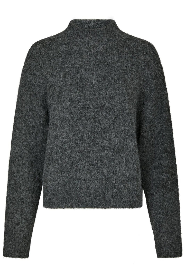 Neo Noir - Paulina Fluffy Knit Blouse 164729 - 132 - Antracit