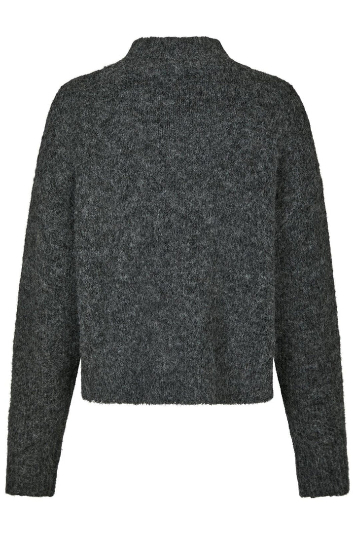 Neo Noir - Paulina Fluffy Knit Blouse 164729 - 132 - Antracit