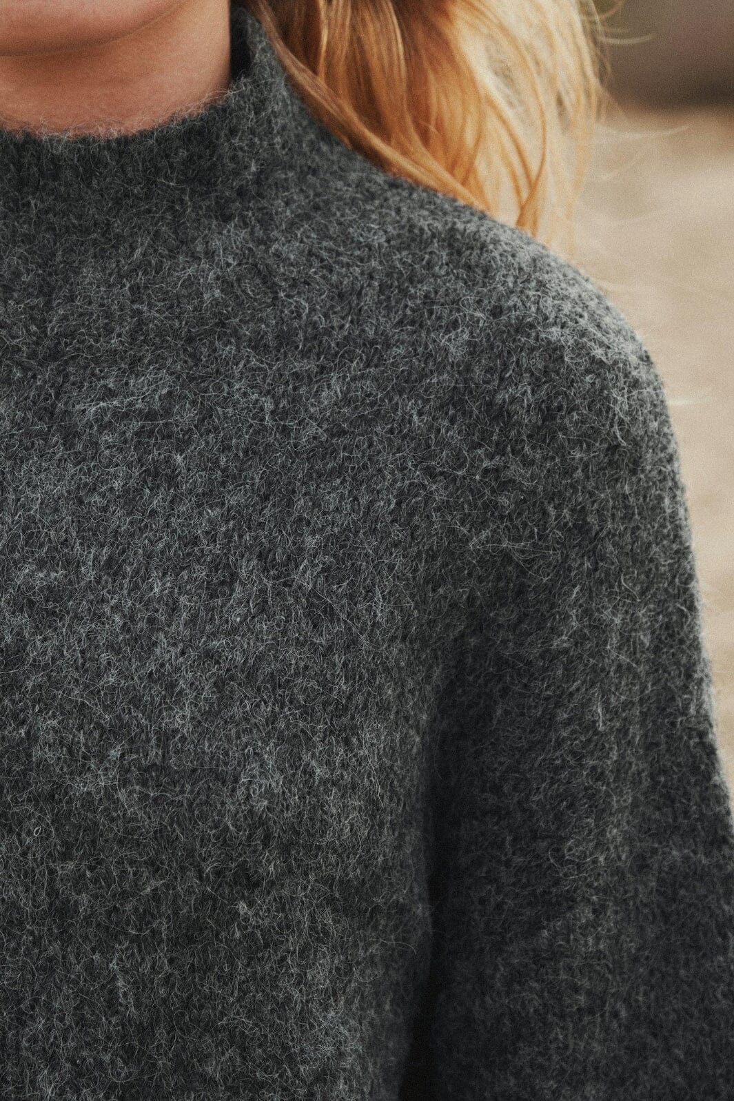 Neo Noir - Paulina Fluffy Knit Blouse 164729 - 132 - Antracit