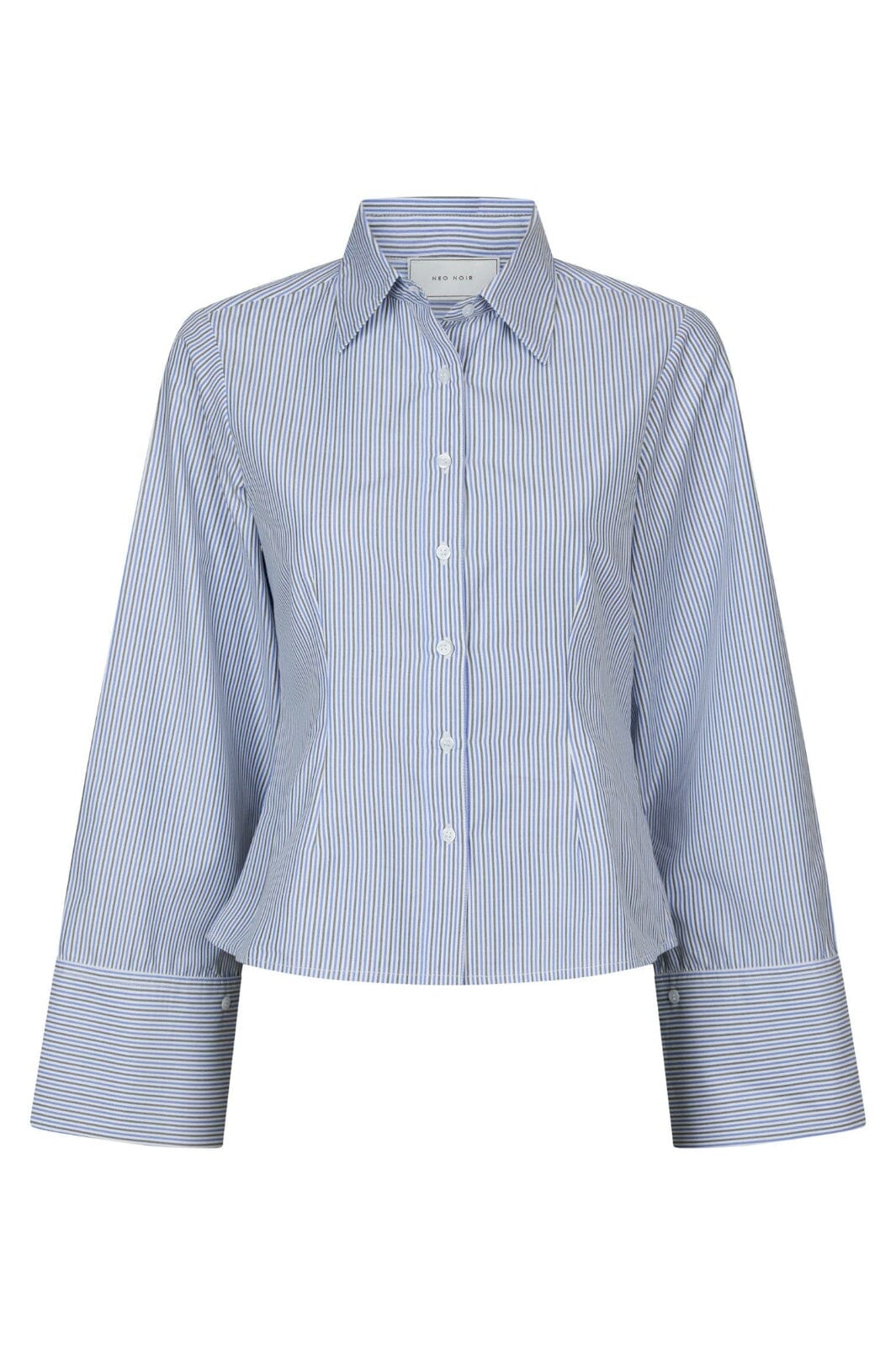 Neo Noir - Rosa Double Stripe Shirt 166145 - 145 - Light Blue