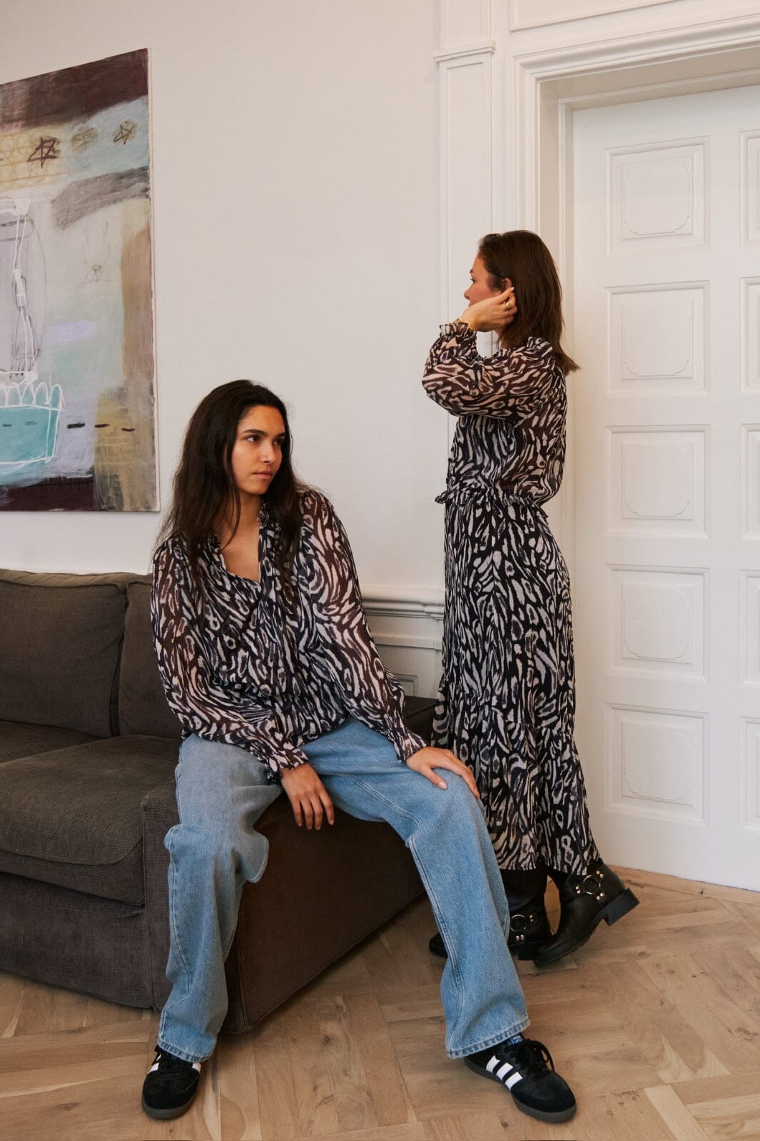 Neo Noir - Saia Abstract Leo Dress 164414 - Black Kjoler