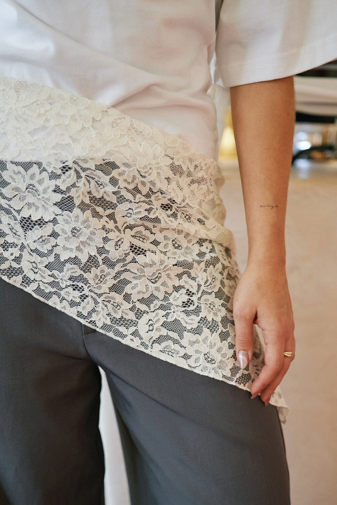 Neo Noir - Serina Lace Scarf 168194 - 122 - Creme Tørklæder