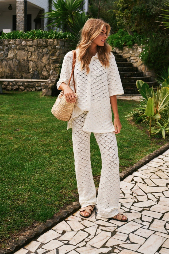 Neo Noir - Sette Crochet Blouse 165216 - 121 - Off White Bluser